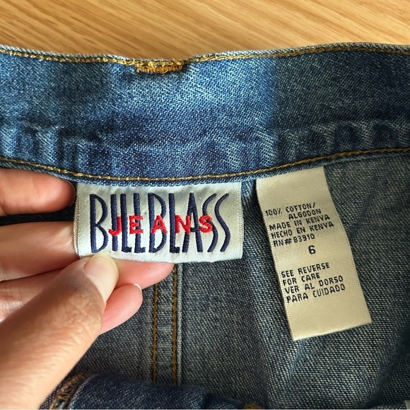 Vintage Bill Blass Denim Midi Skirt Size 6 - Picture 2 of 7